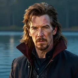stephen strange closeup portrait, dramatic light, lake background, 2 0 0 mm focal length, painted by stanley lau, painted by greg rutkowski, painted by stanley artgerm, digital art, trending on artstation