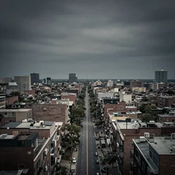 desolation row, contrast, kim jung gi, greg rutkowski, zabrocki, karlkka, jayison devadas, trending on artstation, 8 k, ultra wide angle, zenith view, pincushion lens effect