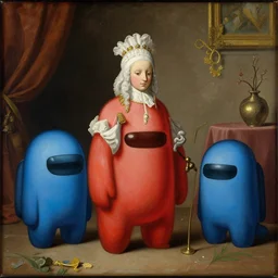 amongus baroque painting of amongus