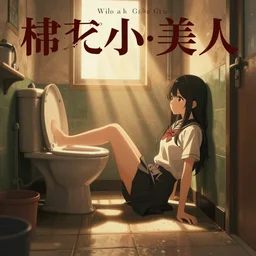 girl slipped in the school toilet - dramatic cozy poster by wlop and okuda genso. featured on pixiv, anime aesthetic. pixiv, warm aesthetic, rays of light, volumetric light, artstation, vanitas, official art, gothic, noise film photo. octane render, redshift render, ue 4