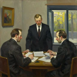 gwar accountant, grant wood, pj crook, edward hopper, oil on canvas
