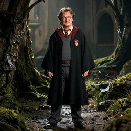 Robin Williams playing Hagrid in Harry Potter, screenshot