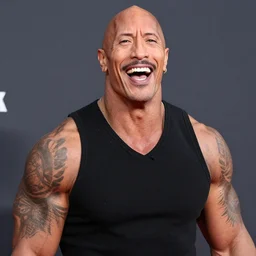 Dwayne the rock Johnson laughing