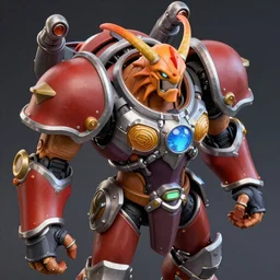 Armored Titan Nasus character design, High-Angle, close up, Vibrant colors, realistic, extremely detailed, octane