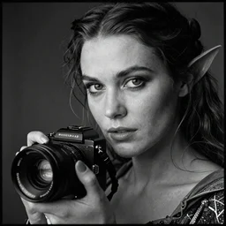 an emotionally intense hasselblad 4 0 mm f 1. 8 lens dramatic portrait closeup photograph by mert alas of morgan le fay, a powerful and ambiguous fae enchantress from the arthurian legends, gazing at the camera with an intelligent and knowing look, kosmo foto mono 3 5 mm analog film