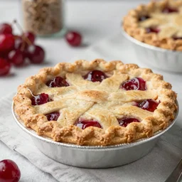 dslr food photograph of a cherry pie, 8 5 mm f 1. 4