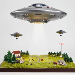 ufo landings diorama