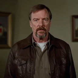 Film still of Walter White in a 1970's horror movie.