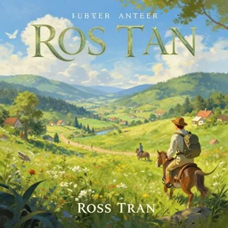 fantasy book cover painting, a lively landscape in the country by Ross Tran