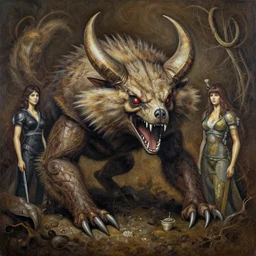 deathclaw. intricate painting by ross tran, magali villeneuve, and jeremy mann.