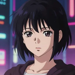 a anime still portrait of a beautiful woman, finely detailed features, closeup at the faces, perfect art, cyberpunk city, vibrant colours, bokeh background, gapmoe yandere grimdark, trending on pixiv fanbox, painted by greg rutkowski makoto shinkai takashi takeuchi studio ghibli, akihiko yoshida