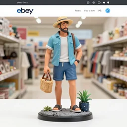 Image on the store website, eBay, Full body, highly detailed 80mm resin figure of People dressed in vacation attire