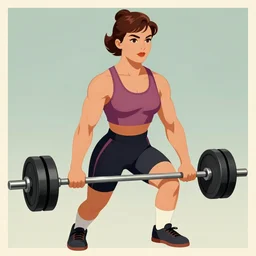 womens weightlifting dumbell, very coherent, 1 9 5 0 s propaganda poster art, two tone, muted colors