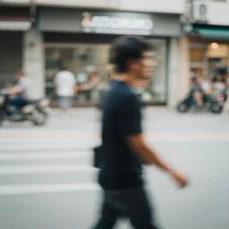 portra 800 street photography, the subject is blurry because it's in motion