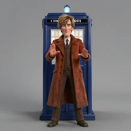 weta disney pixar movie still fullbody photo photo of peter capaldi wtith his tardis : : as the twelfth doctor who by pixar : : by weta, greg rutkowski, wlop, ilya kuvshinov, rossdraws, artgerm, marvel, maxim cover, latex, octane render, sweaty, iridescent, bright morning, anime, liosh, mucha : :