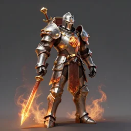 the fire knight, 4 k, art station concept, highly detailed