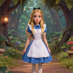 a alice from wonderland in the game style of life is strange
