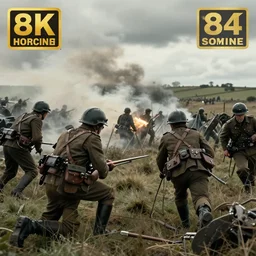 4k cinematic photograph Battle of the Somme 1916