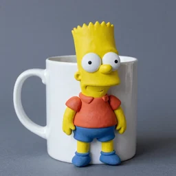 bart simpson clay mug