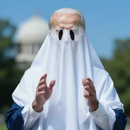 a ghost looking like joe biden
