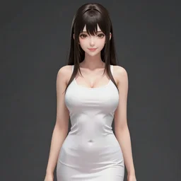 anime girl, hourglass slim figure, attractive features, seductive smile, highly detailed, details, digital painting, artstation, kyoani, concept art, sharp focus, illustration, kai_tomohiro(智弘カイ)