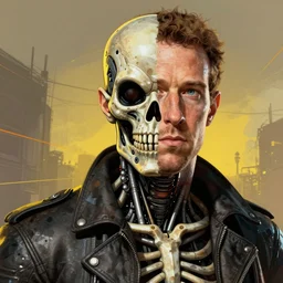 borderlands 3 !!! mark zuckerberg! cell shaded! terminator endoskeleton scary head portrait of terminator skeleton half face mark zuckerberg! cyborg as Borderlands 3 concept art, llustration, postapocalyptic grunge, concept art by Laurie Greasley, highly detailed, sharp focus,alien, HQ, 4K ,art by Laurie Greasley