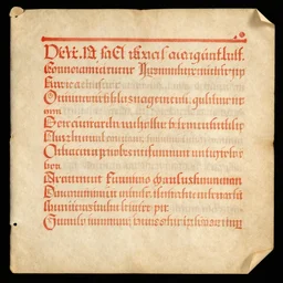 a scan of an ancient piece of art on parchment depicting a still of red letter media