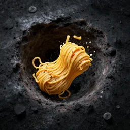 a ball of spaghetti collapsing in a black hole singularly