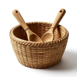 handcrafted sandbox bucket and spade, studio product photography, isolated on a pure white background, centered, entire object in frame, sharp focus, soft studio lighting