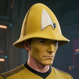 hat wearing captain picard tng huge hat huge hat, in cyberpunk 2 0 7 7 cp 2 0 7 7