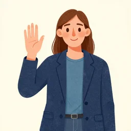 illustration of 👋 by mandy jurgens