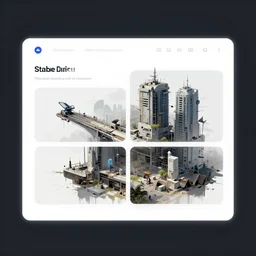 Concept art for the Stable Diffusion website UI,