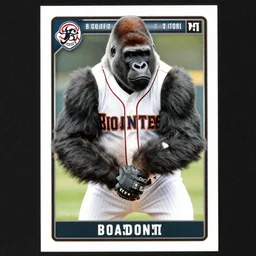 baseball card of a gorilla wearing a jersey