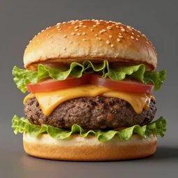 burger, mega realistic, mega detailed