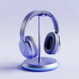 perfect headphone stand, futuristic, techno, cyberpunk, product design, 3 d render, 3 d concept, isometric design, fun, swag, cute, product showcase, soft