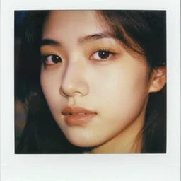closeup photo of a beautiful woman face, golden hour, 8 0 mm lens, polaroid, hyper realistic