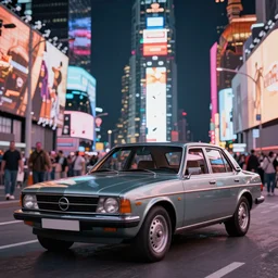 opel diplomat in times square at night, grand theft auto, photorealistic hyperdetailed 3 d matte painting, hyperrealistic, cinematic, unrealengine octane render, silent hill,