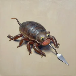 sluggy freelance palette knife oil painting