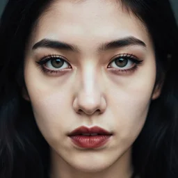 photograph of a young woman from santiago chile, 9 0 s goth, dof, sharp focus, highly detailed face, symmetric face, realistic iris, cinestill 8 0 0 t, photography by paolo roversi