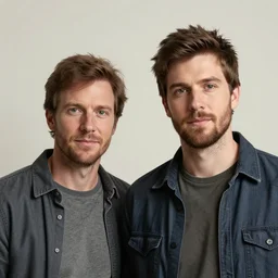 beavia and butthead as real people, portrait, high detail, realistic,
