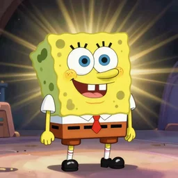 spongebob as a 1980s character, vapor wave
