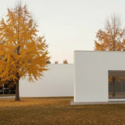 minimalist!!! autumn architecture by atey ghailan ( ( and edward hopper ) )