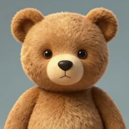 portrait of super cute teddy bear, epic lit, hyper detailed design, shape focus, trending on artstation, illustration, very cartoon, by anton fadeev in rene magritte in pixar of dream studio