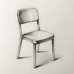 pencil sketch of a chair