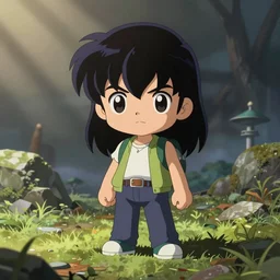 Led Zeppelin, Robert Plant, Jimmy Page, anime style, chibi anime, moe anime
