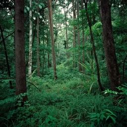 shot lush forest in 1 9 4 0, vibrant, highly detailed, by dieter rams 1 9 9 0, life magazine reportage photo, natural colors
