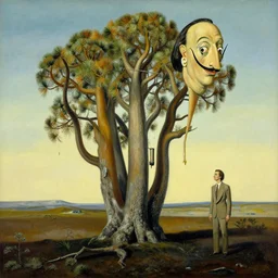 a surreal painting of nothofagus by vladimir kush and salvador dali