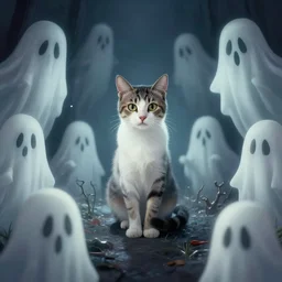 a cat in a world full of ghosts