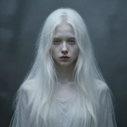 pale young ghost girl, kaitlyn dever, by gaston bussiere, by jean deville