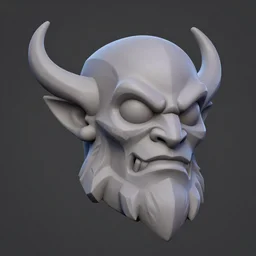 golem head, stylized stl, 3 d render, activision blizzard style, hearthstone style, darksiders art style, greg rutkowski style
